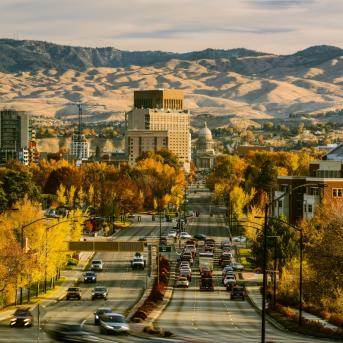 View of Capitol Boulevard in Boise, Idaho