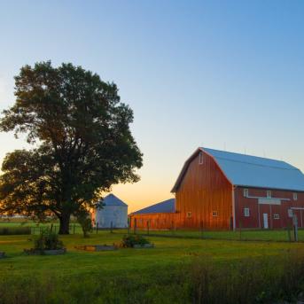 View of barn in Sunrise-Cass County, Indiana
