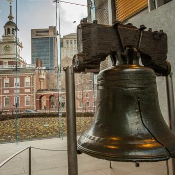 View of the Liberty Bell in Philadelphia, Pennsylvania