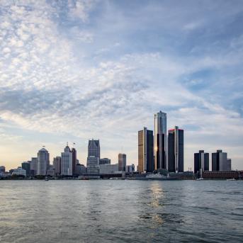 View of Detroit, Michigan